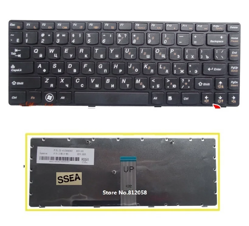 Новая русская клавиатура SSEA для ноутбука Lenovo G470 G475 V470 B470 B490 B475E V480 V480C B480 M495 M490 B475