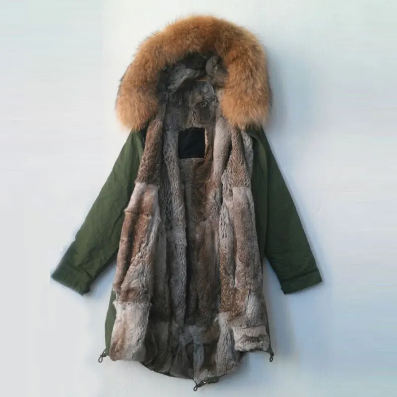 parka fourrure lapin femme