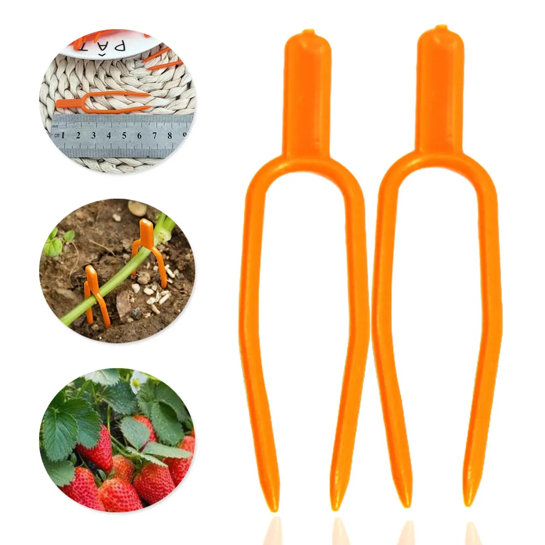 

Stolons Fixed Bracket Garden Vine Plants Fastening Fixture Clips Greenhouse Strawberry Fixed Fork Planting Tools 50 Pcs