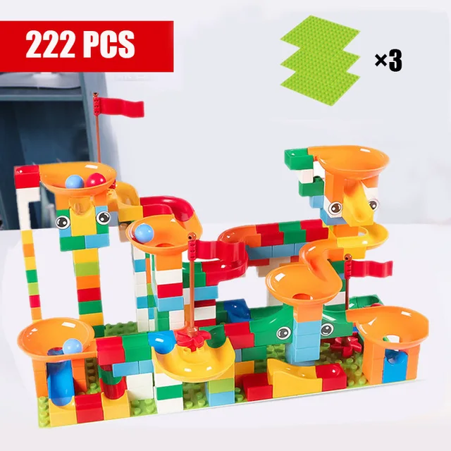 43-296 PCS Marble Race Run Maze Balls Track Building Blocks DIY Funnel Slide Assemble Bricks Compatible Legoed Duplo Blocks Toys 43-296 PCS Marble Race Run Maze Balls Track Building Blocks DIY Funnel Slide Assemble Bricks Compatible Legoed Duplo Blocks Toys