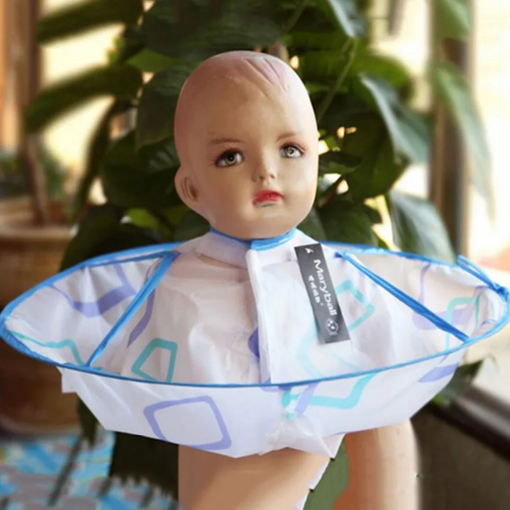 

1PC Children Kids Hair-Cutting Convenient Fold Waterproof Wrap Cloak Cape Gown Salon Hairdresser Haircut Bib Apron