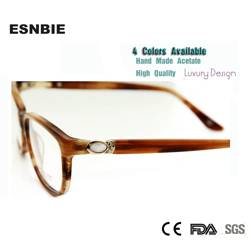 ESNBIE высокое качество oculos de grau feminino стразы жемчужные оправы для очков для женщин Роскошные очки для женщин Оптические