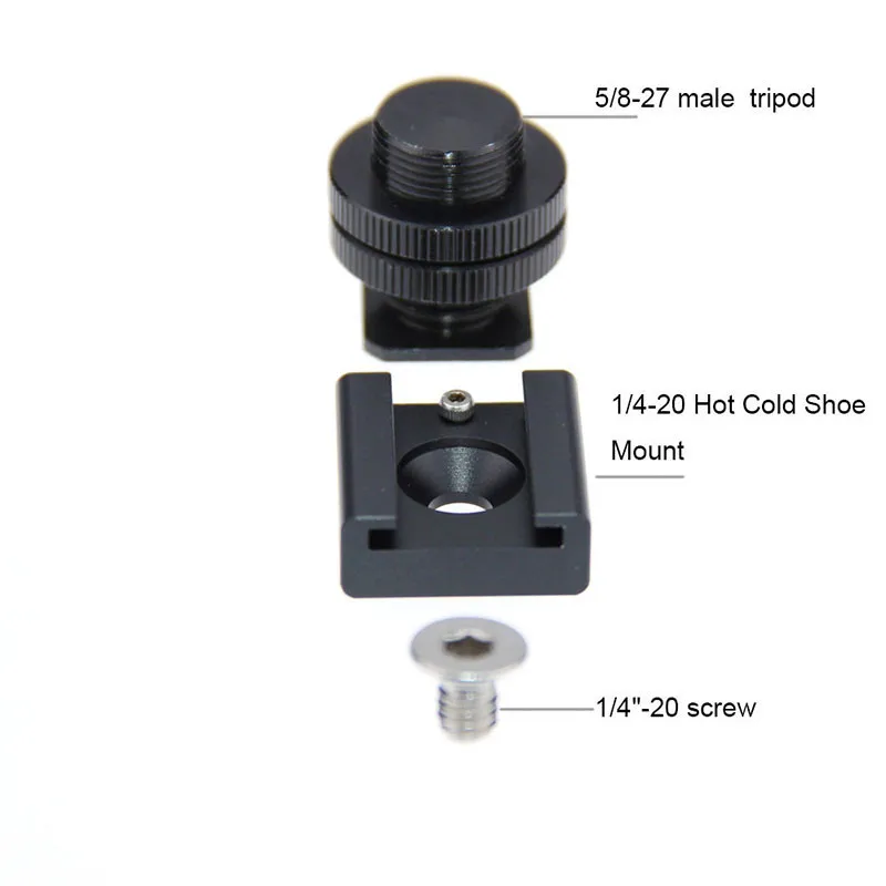 CAMVATE 58 Mic Hot Shoe Adapter +14 Hot Cold Shoe Mount fr DSLR Microphone Stand Hot Shoe Adapter Foto Studio Accessorie (3)