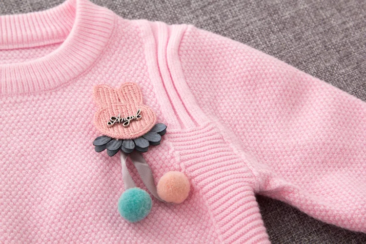 Новая Осенняя детская одежда, пуловер, свитер для маленьких девочек, Детский свитер, рубашка с длинными рукавами, очень милая