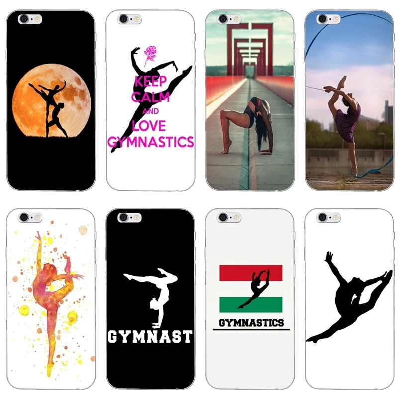 

Gymnast Silhouette Silicone Phone Case For Samsung Galaxy J6 J4 Plus Prime J7 J5 pro J3 A3 A5 A7 2018 2017 2016