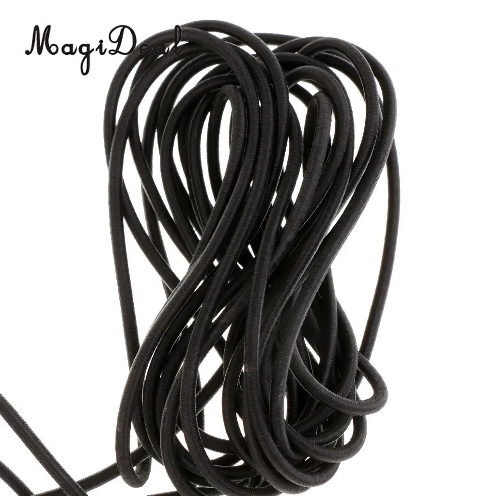 MagiDeal 1pcs Shock Bungee Cord with 20 Pcs 5mm Karabiner Hook Elastic Cord Rope End