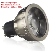 

1pcs dimmable GU10 COB 9W 12W 15W LED bulb AC110V 220V spotlight warm pure cool white LED lighting