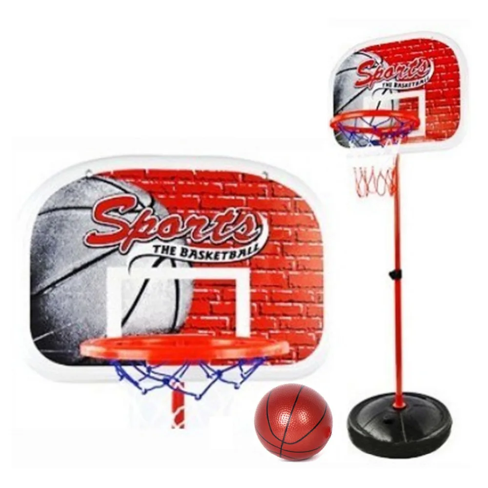 

4-Section 50-147cm Adjustable Children Basketball Portable Backboard Basketball Stand with Inflator Boys Indoor OutdoorSports