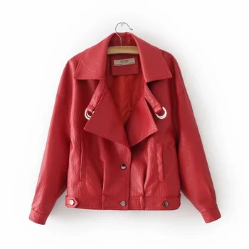 

2018 New Arrial Women Autumn Winter Suede Faux Leather Jackets Lady Fashion Matte Motorcycle Coat Biker Black Pink Beige Outwear