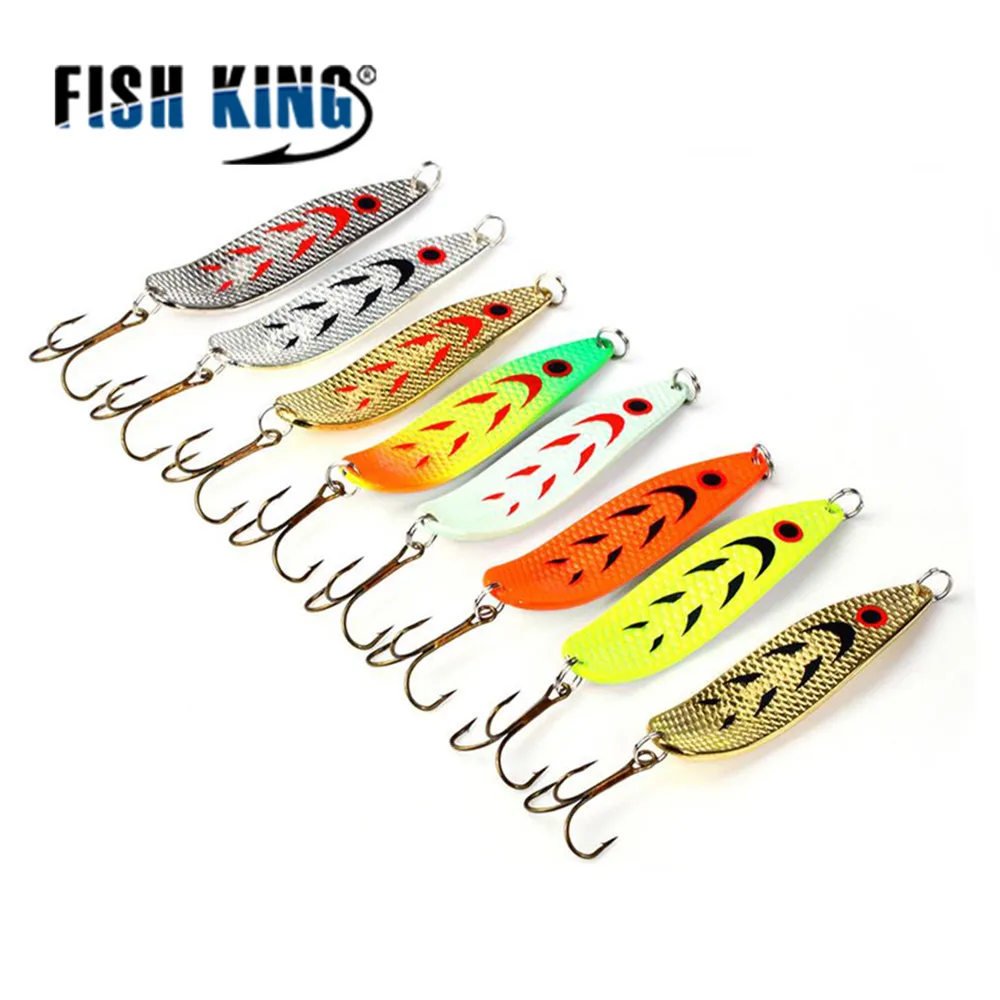 

FISH KING 1PC-8PC/Bags Mepps Spoon 8 Colors Weight: 20g/30g Hook : 2#/3# Artificial Bait 10.5cm/12.0cm Fishing Lure For Fish