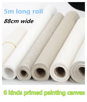 

0.88m *5m roll blank art painting canvas Stretchable Canvas Oil Painting Canvas Professional Art Supplies