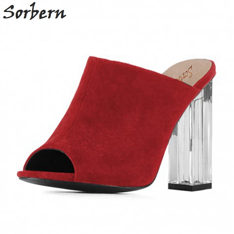 coupon code 2018 shoes better Sorbern Red Transparent Square Heels Slippers Women Sandals Open ... coupon code 2018 shoes better Sorbern Red Transparent Square Heels Slippers Women Sandals Open ...