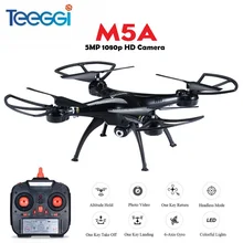 Teeggi M5A RC Drone With 5MP 1080P HD Camera 6-Axis Remote Control RC Helicopter Quadcopter Dron VS SYMA X5HW X5C Dron