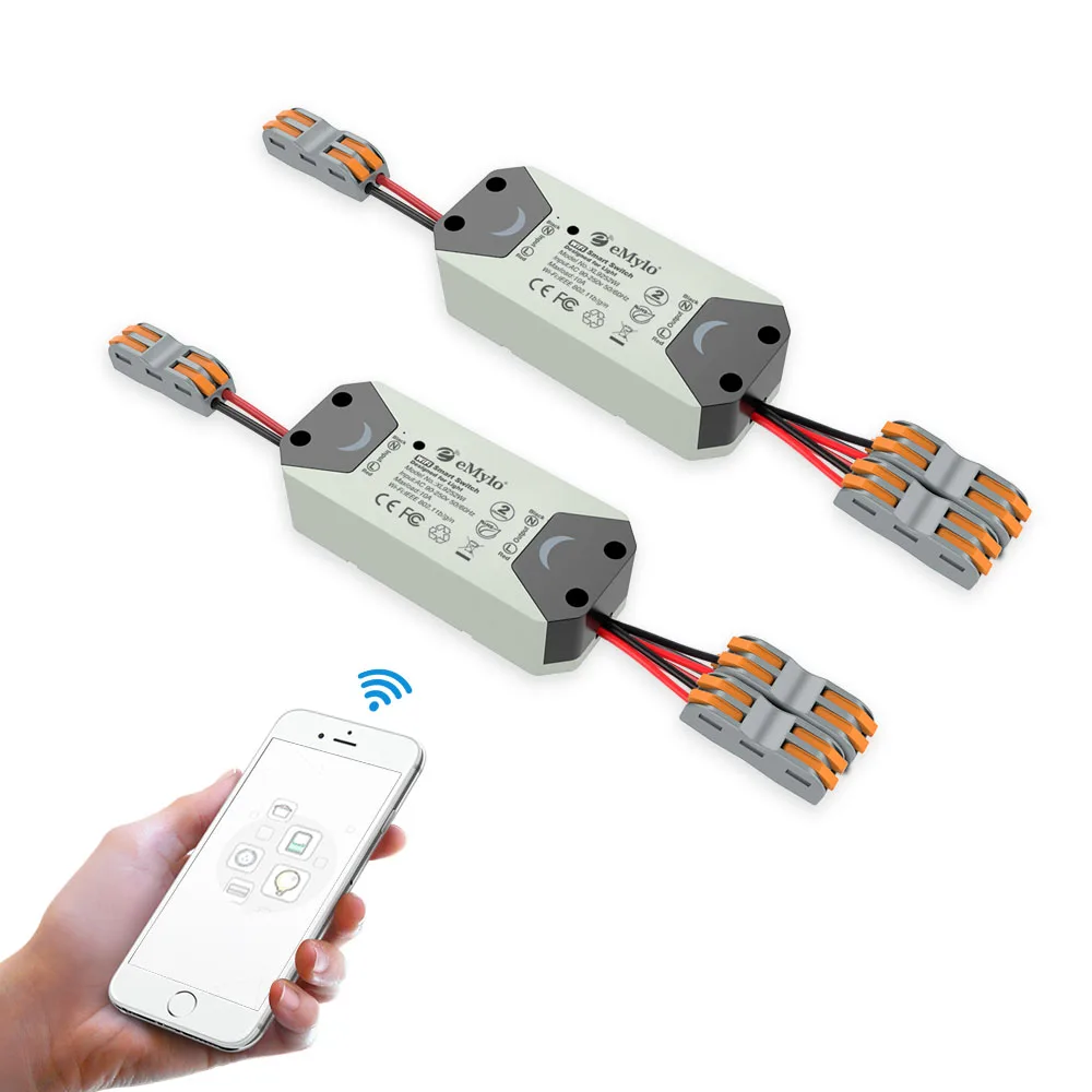 

eMylo Tuya Smart Switch WIFI Light Switch AC 220V 2ch 433mhz Smart Home Wireless Remote Control Switch Timer for Google Home 2pc