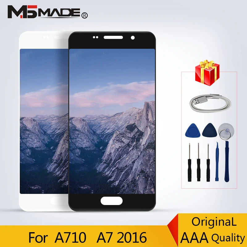 

SM-A710F Original For Samsung Galaxy A7 2016 A710 LCD A710F A710M Display LCD Touch Screen Digitizer Replacement Parts