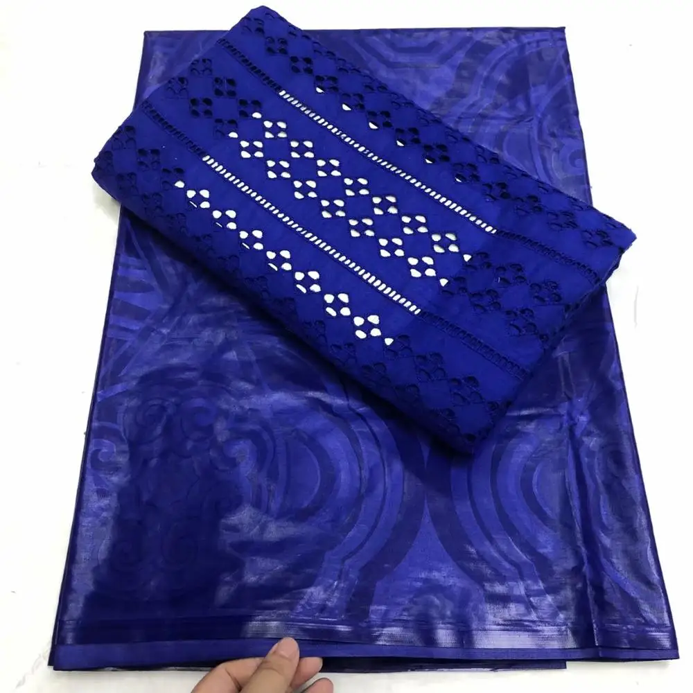 

2019 Bazin Brode Fabric Swiss voile lace in Switzerland African Lace 3+2Yards Bazin Riche Brocade Fabric For Lady LY30