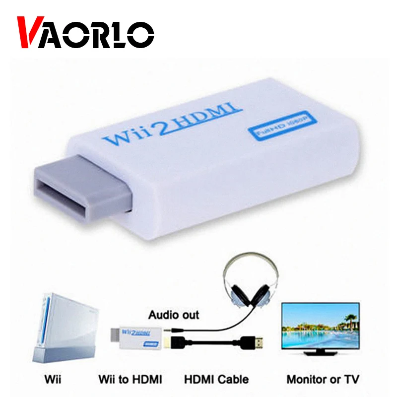 Wii к HDMI конвертер Поддержка FullHD 720 P 1080 4 K 3 5 мм аудио wii 2 адаптер для HDTV доставка