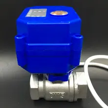 24VDC SS304 DN15 Электрический Нержавеющая сталь шаровой кран 2 способ 1/2 ''Электрический кран 2/3 провода для орошения