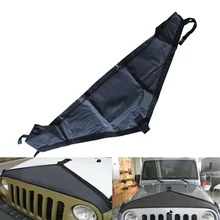 Mais novo capa capa frontal sutiã protetor v-capa vinil preto (1 pc) para jeep wrangler jk 07 up rubicon sahara acessórios peças