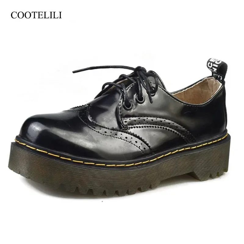 En Cootelili vert Brogue 4 Cuir Femmes Plate Designer 2018 Dames Plat Noir Luxe Pu up forme Cm De Talon 40 Femme Chaussures Dentelle Appartements 35 ZnrFSqZ