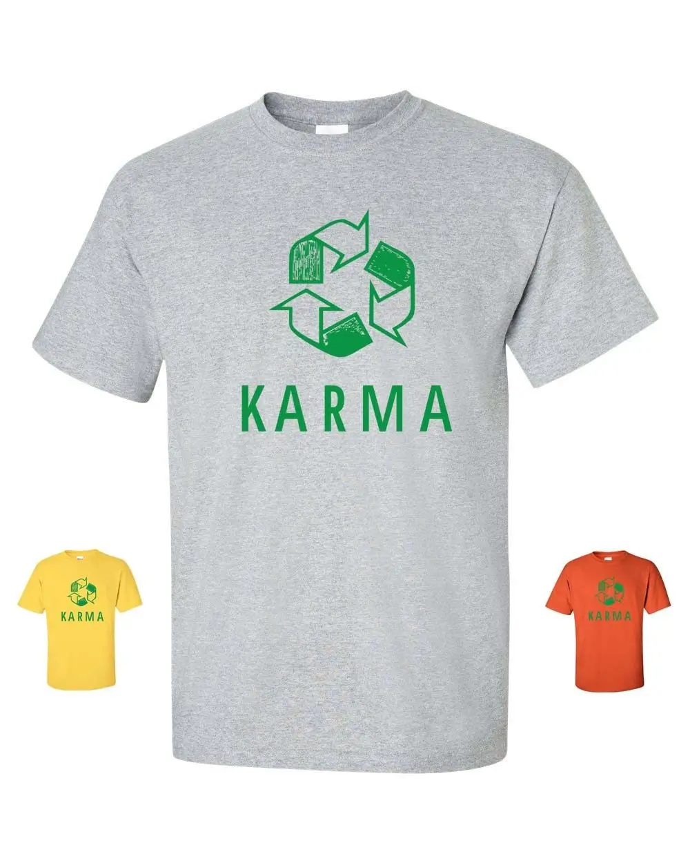 Karma Recycle Logo Funny Cool Earth Free Spirit Peace Happyness Tee Shirttee shirtpeace