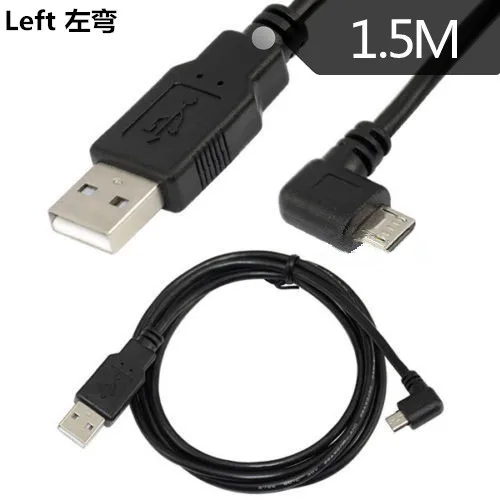Кабель преобразователь 0 25 м 1 5 USB 2 Шнур A папа микро контактный левый угловой