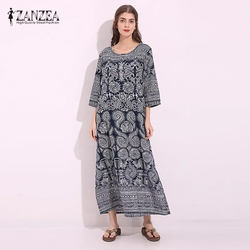 V Neck Printed Loose Half Sleeve Maxi Dresses – fashiontia Spaghetti Strap Elastic Waist Plain Sleeveless Bodycon Dresses the shoulder