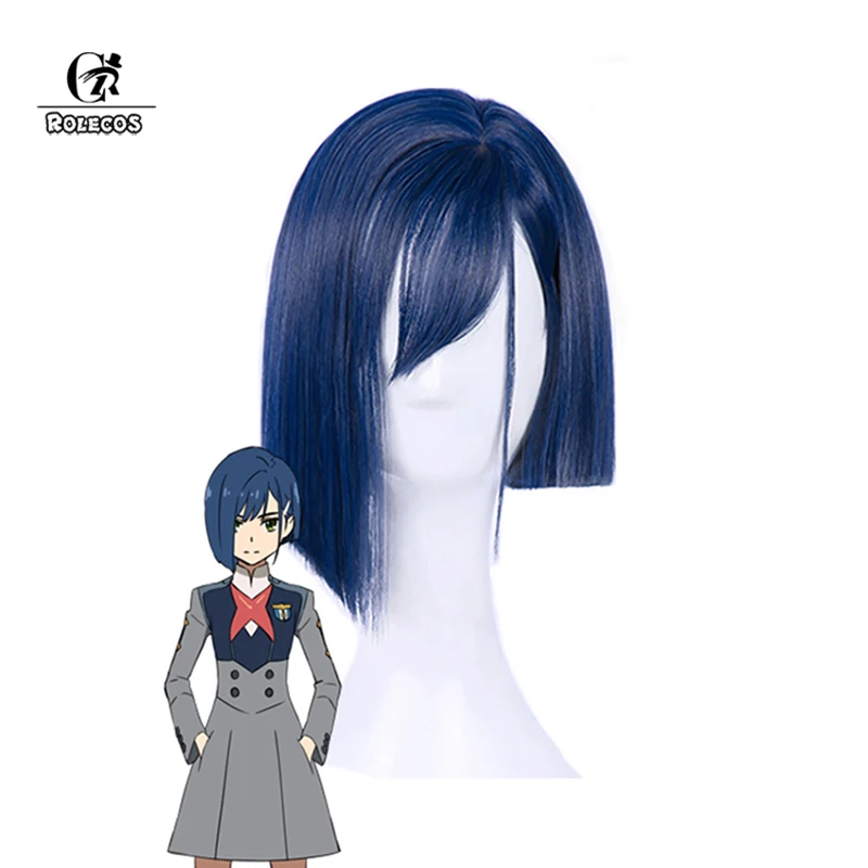 ROLECOS японская аниме DARLING in the FRANXX Косплей Ichigo 015 косплей женские Короткие Голубые