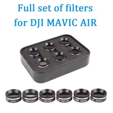 Полный Комплект фильтров для DJI MAVIC Air Комплект фильтров для объектива UV CPL ND4 ND8 ND16 ND32 Комплект фильтров для DJI MAVIC Air Drone Камера аксессуары