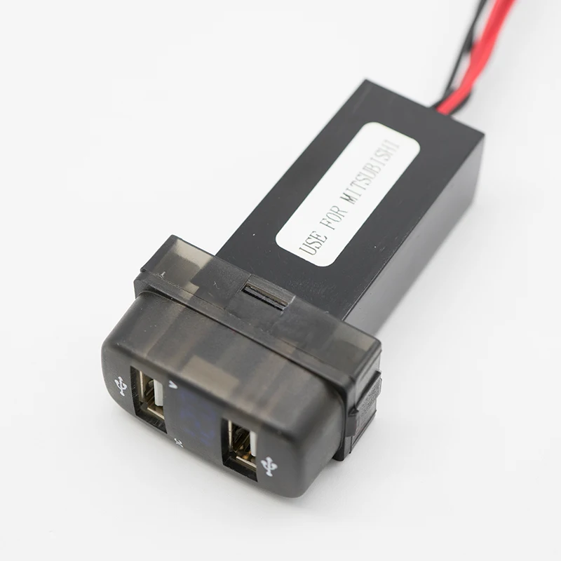 12 В для Mitsubishi Loseless Refit Dual USB Автомобильное зарядное устройство вольтметр