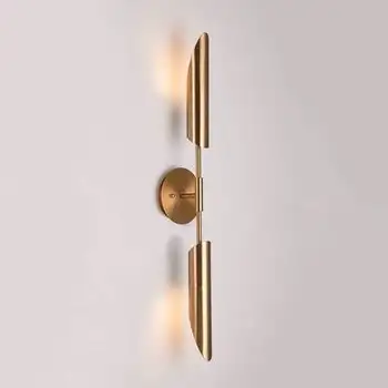 

Nordic Luxury Iron Pipe Wall Lamps Modern Living Room Background Wall Sconce Lights Hotel Villa Bar Cafe Single Head Fixtures