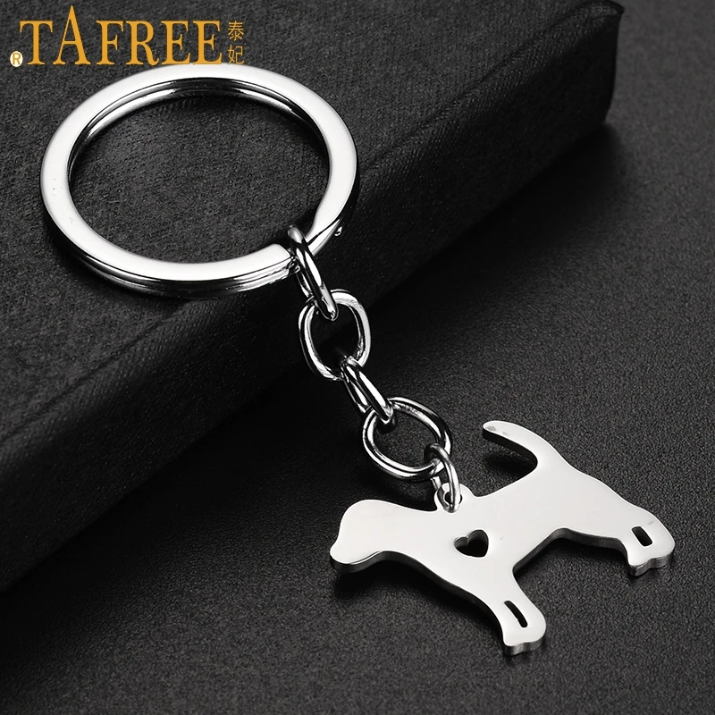 TAFREE 2017 модная собака животное брелок из нержавеющей стали UK Beagle для мужчин женщин