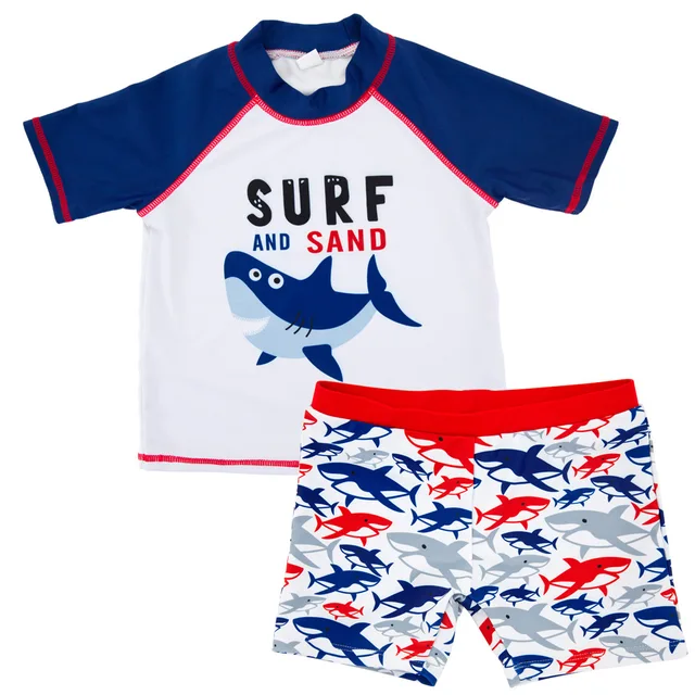 New Summer Baby Boy Sharks Fish Swimwear Anti UV Swimming Suit Infant