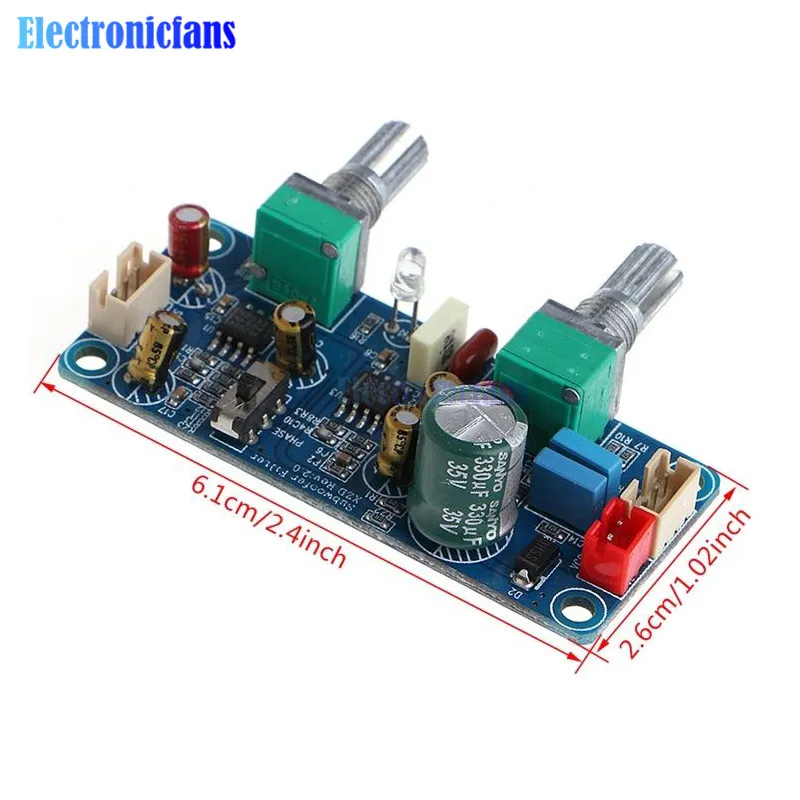 DC 9-32 в фильтр низких частот бас сабвуфер предусилитель Плата усилителя DC одиночный источник питания моно или двухканальный АУДИО 22 Гц-240 Гц