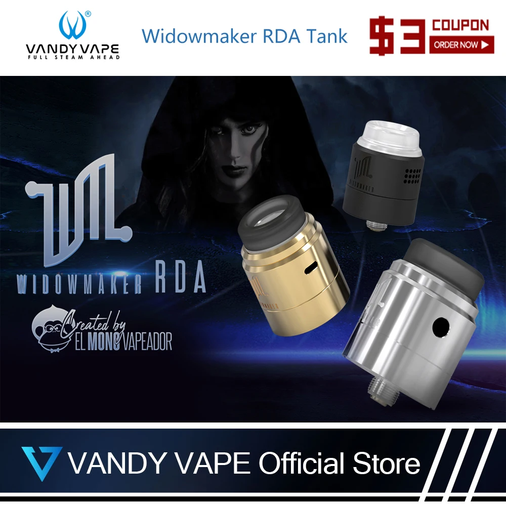 

Original Vandy vape Widowmaker RDA Tank 1ml Capacity Vandyvape Compatible Most Vaper Mod For Electronic Cigarette