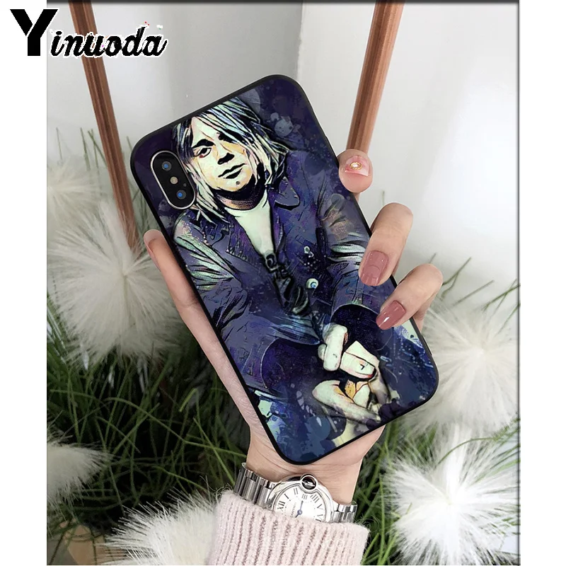 Yinuoda Nirvana Kurt Cobain высококачественный чехол для телефона для iPhone 8 7 6 6S Plus 5 5S SE XR X XS MAX Coque Shell - Цвет: A8