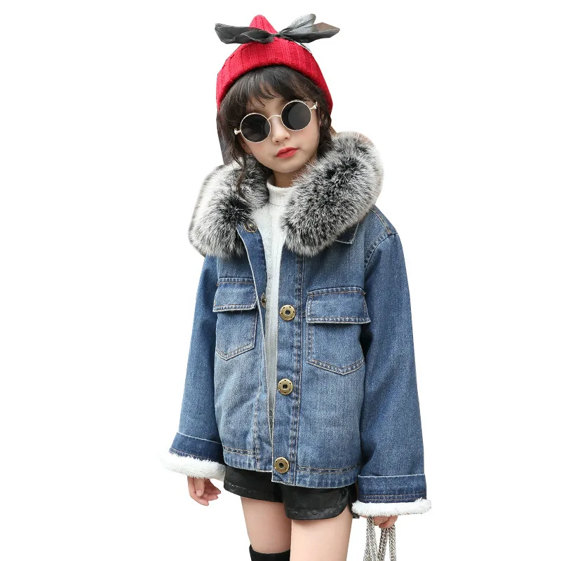 fashion thicken warm girl jeans coat kids clothes single breasted girls denim jackets turn down collar children winter outwear fashion thicken warm girl jeans coat kids clothes single breasted girls denim jackets turn down collar children winter outwear