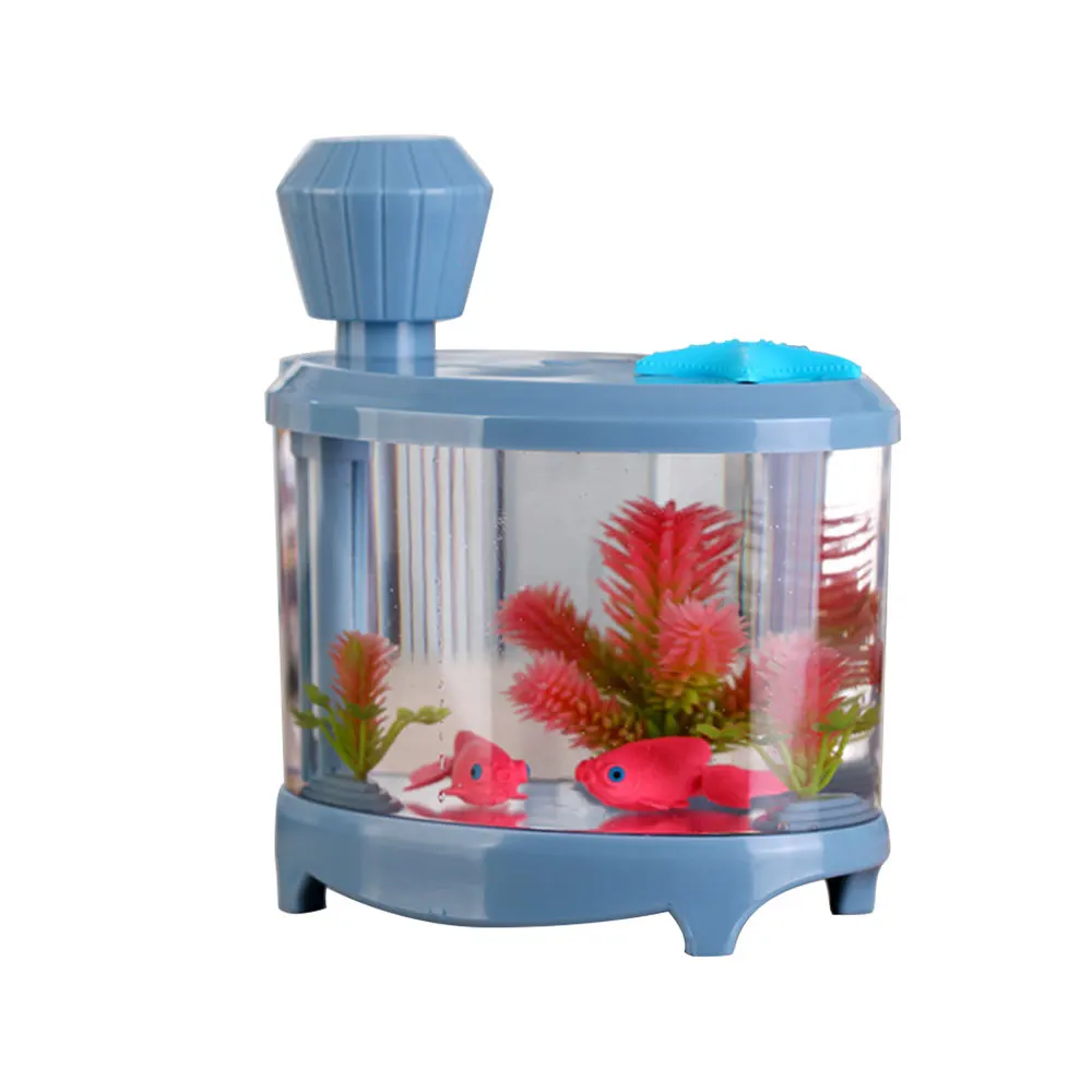 

2019 Drop Shpping Fish Tank Shape 460ml Night Light Humidifier Aroma Air Diffuser Aromatherapy Machine Environmental Protection