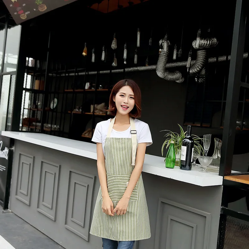 New Hot Fashion Lady Women Men Adjustable Cotton Linen High-grade Kitchen Apron For Cooking Baking Restaurant Pinafore