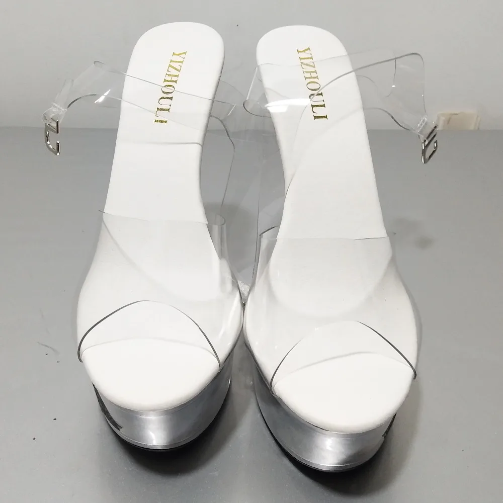 15 cm High-Heeled Crystal Sandals Nightclub Dance Shoes Pole Dancing Shoes Model High Heels Women's Shoes