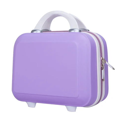 Маленький багажный костюм чехол Жесткая Сумка дорожная женская одежда электронная косметическая коробка для туалетных принадлежностей чехол выходные необходимые аксессуары - Цвет: Purple Bag