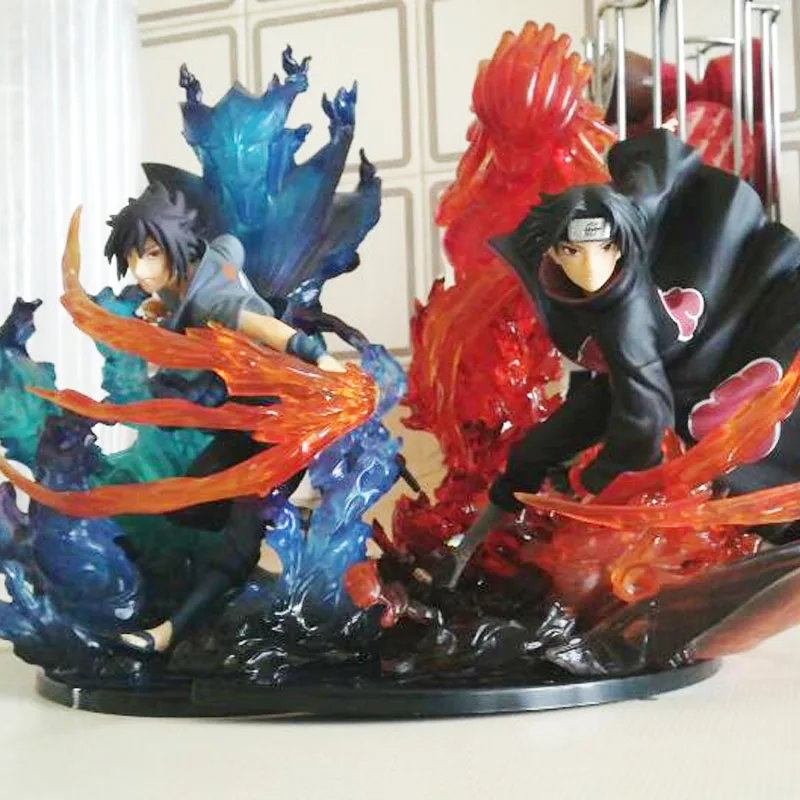 

F-zero Naruto Uchiha Itachi & Uchiha Sasuke Japanese Anime Action Toy Figures Pvc Model Collection Toys 22cm