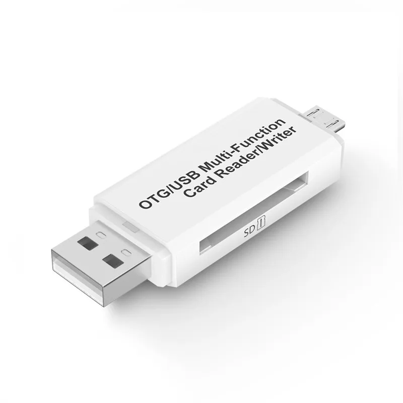 3 в 1 Micro USB Card Reader штекерным USB 2,0 Женский OTG адаптер SD/TF чтения карт памяти для телефона Android портативных ПК