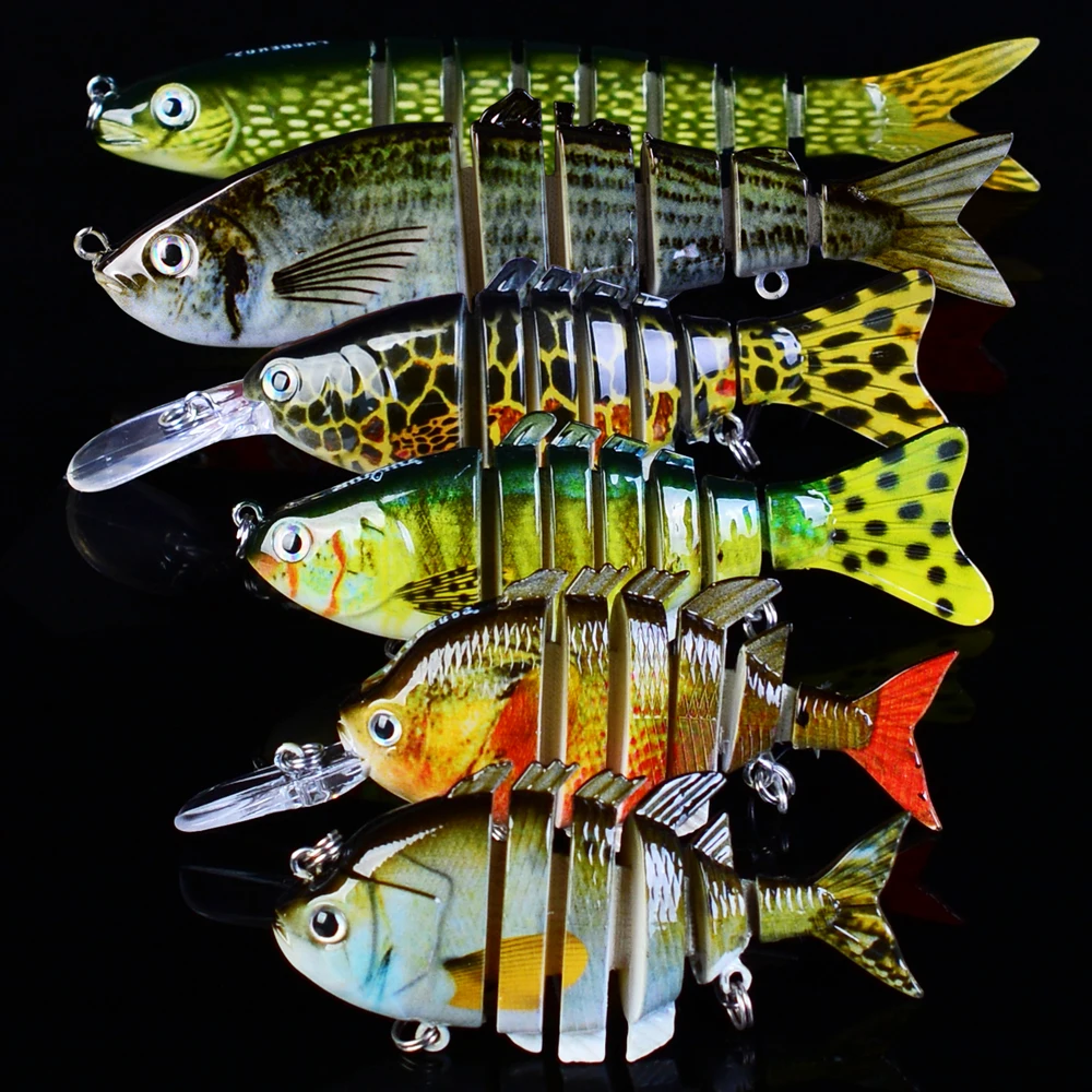 Mix Weight 6pc Swimbait Fishing Lure Swim Bait High Carbon Hook Fishing