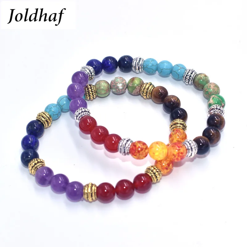 Joldhaf Fashion Style Healing Beade Bracelet Jewelry For Women And Men Natural Lava Stone FF15 | Украшения и аксессуары
