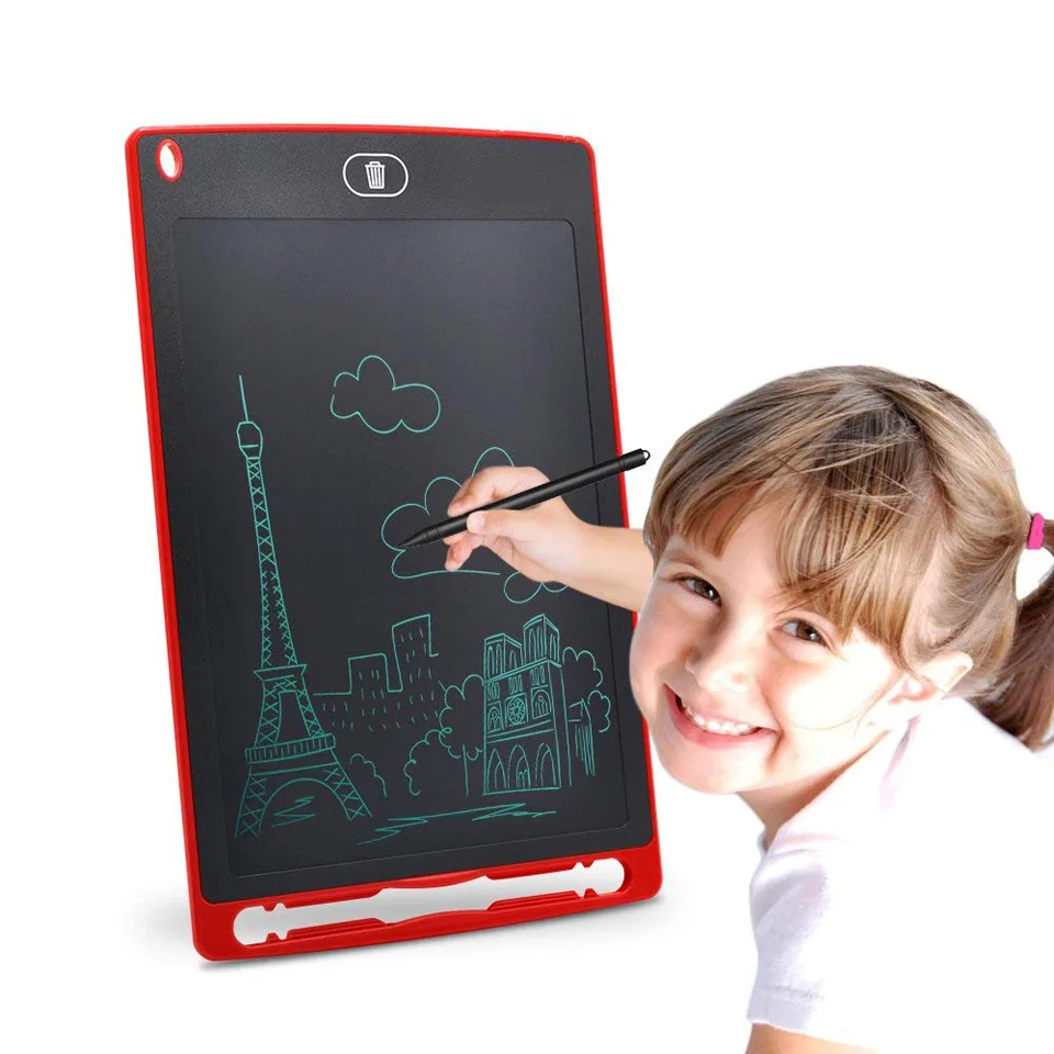 Red 8,5 ''ЖК-планшет, цифровые графические планшеты, электронный почерк, ЖК-планшет для рисования, блокнот, стилус для детей - Цвет: Red