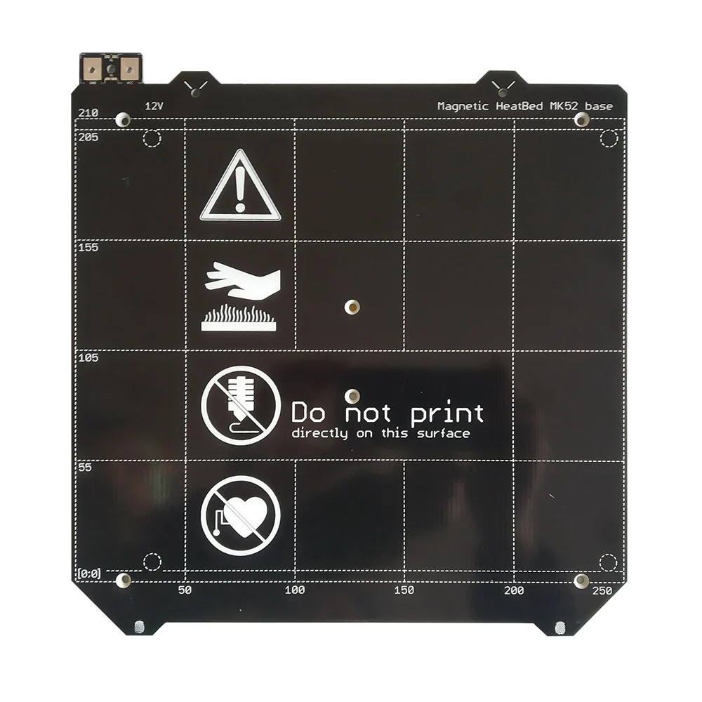3d принтер части клон Prusa i3 3d принтер с подогревом кровать Магнитная MK52 heatкровать 24 В/12 В сборка