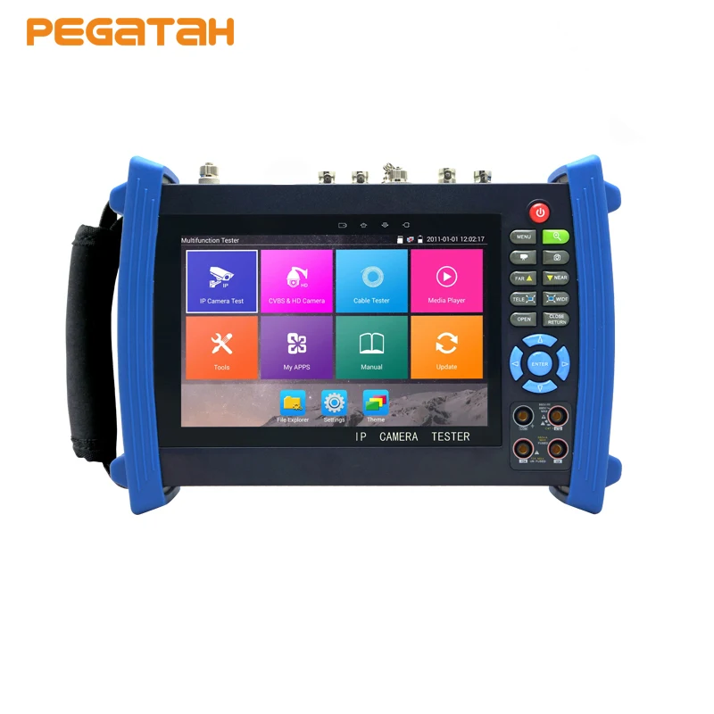 

New 4K IP camera tester CVBS test monitor with Digital Multi-meter Optical power meter Visual fault cctv tester