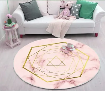 Роскошные круглые 3D ковры скандинавские мраморные коврики с узором модный дизайн гостиная коврик под дверь спальни на заказ весна лето 6 мм