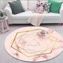 Роскошные круглые 3D ковры скандинавские мраморные коврики с узором модный дизайн гостиная коврик под дверь спальни на заказ весна лето 6 мм